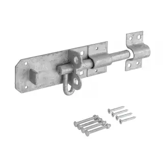 Eclipse J93126 Galvanised Brenton Padbolt &lpar;Heavy Duty&rpar; 152mm with Fixings