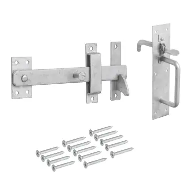 Click Here To Enlarge This Photo Of Eclipse J93206 Galvanised Suffolk Latch Set &lpar;Heavy Duty&rpar; 203mm with Fixings