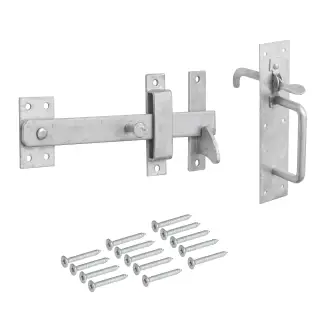 Eclipse J93206 Galvanised Suffolk Latch Set &lpar;Heavy Duty&rpar; 203mm with Fixings