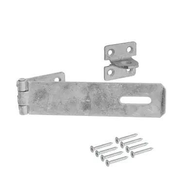 Click Here To Enlarge This Photo Of Eclipse J93362 Galvanised Hasp & Staple 152mm with Fixings