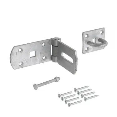 Click Here To Enlarge This Photo Of Eclipse J93412 Galvanised Hasp & Staple &lpar;Heavy Duty&rpar; 200mm with Fixings