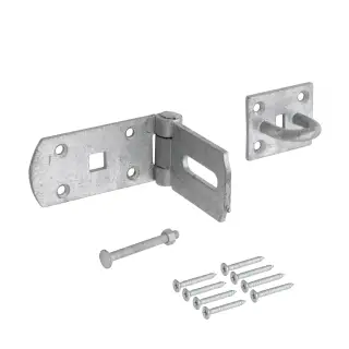 Eclipse J93412 Galvanised Hasp & Staple &lpar;Heavy Duty&rpar; 200mm with Fixings