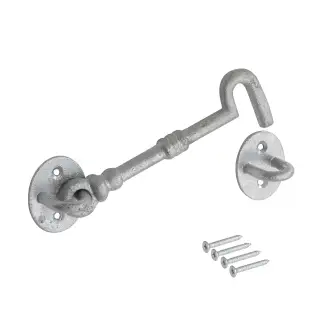 Eclipse J93446 Galvanised Cabin Hook &lpar;Heavy Duty&rpar; 152mm with Fixings