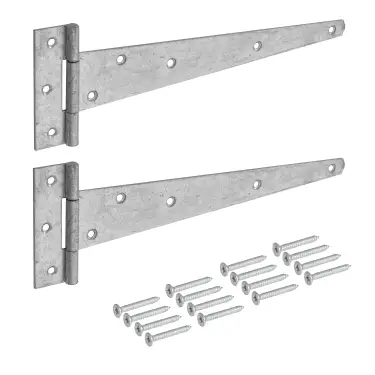 Click Here To Enlarge This Photo Of Eclipse J93822 Galvanised Medium Tee Hinge 300mm &lpar;2 Pack&rpar; with Fixings