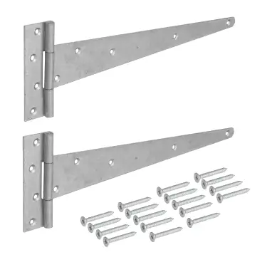 Click Here To Enlarge This Photo Of Eclipse J93827 Galvanised Medium Tee Hinge 350mm &lpar;2 Pack&rpar; with Fixings