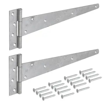 Click Here To Enlarge This Photo Of Eclipse J93832 Galvanised Medium Tee Hinge 400mm &lpar;2 Pack&rpar; with Fixings
