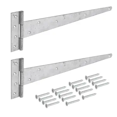 Click Here To Enlarge This Photo Of Eclipse J93838 Galvanised Medium Tee Hinge 450mm &lpar;2 Pack&rpar; with Fixings
