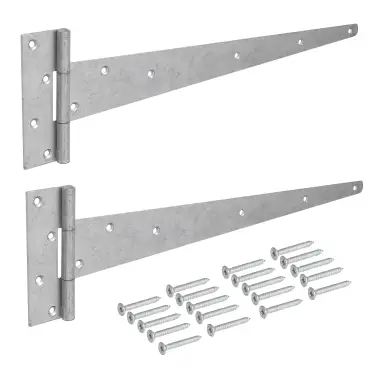 Click Here To Enlarge This Photo Of Eclipse J93777 Galvanised Strong Tee Hinge 600mm &lpar;2 Pack&rpar; with Fixings