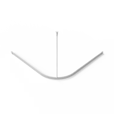 Click Here To Enlarge This Photo Of 130301&sol;WH Fitzroy of London L-Shaped 1000mm x 1000mm Shower Curtain Track - White &lpar;RAL 9016&rpar;