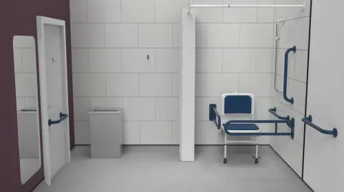 Click Here To Enlarge This Photo Of 230402&sol;DB Fitzroy of London Doc M Shower Pack &lpar;Stainless Steel&rpar; with Concealed Fixings - Dark Blue &lpar;RAL 5011&rpar;