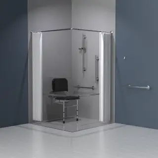 321101&sol;SS Fitzroy of London Luxury Doc M Shower Pack &lpar;Stainless Steel&rpar; - Satin
