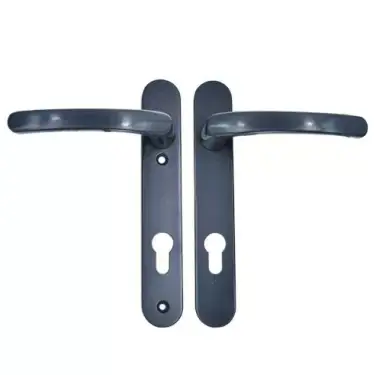 Click Here To Enlarge This Photo Of TSSHAN122LLGR - TSS Lever&sol;Lever UPVC Multipoint Door Handles - 92mm PZ &lpar;Sprung&rpar; 122mm Screw Centres - Anthracite Grey