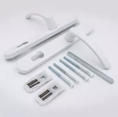 Click Here To Enlarge This Photo Of TSSHAN210LLW - TSS Lever&sol;Lever UPVC Multipoint Door Handles - 92mm PZ &lpar;Sprung&rpar; 210mm Screw Centres - White