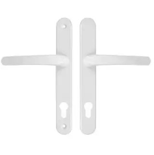 TSSHAN210LLW - TSS Lever&sol;Lever UPVC Multipoint Door Handles - 92mm PZ &lpar;Sprung&rpar; 210mm Screw Centres - White