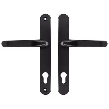 Click Here To Enlarge This Photo Of TSSHAN210LLBL - TSS Lever&sol;Lever UPVC Multipoint Door Handles - 92mm PZ &lpar;Sprung&rpar; 210mm Screw Centres - Black