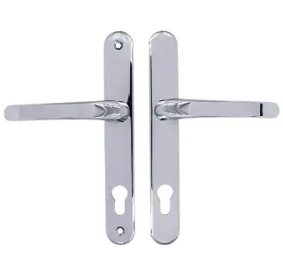 TSSHAN210LLC - TSS Lever&sol;Lever UPVC Multipoint Door Handles - 92mm PZ &lpar;Sprung&rpar; 210mm Screw Centres - Polished Chrome