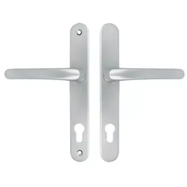 Click Here To Enlarge This Photo Of TSSHAN210LLS - TSS Lever&sol;Lever UPVC Multipoint Door Handles - 92mm PZ &lpar;Sprung&rpar; 210mm Screw Centres - Silver