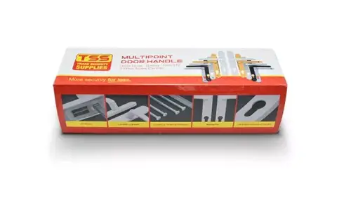Click Here To Enlarge This Photo Of TSSHAN210LLS - TSS Lever&sol;Lever UPVC Multipoint Door Handles - 92mm PZ &lpar;Sprung&rpar; 210mm Screw Centres - Silver