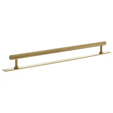 Click Here To Enlarge This Photo Of MHCSB17320SB - Millhouse Brass Paddington Spiral T-Bar Cabinet Pull Handle on Backplate 320mm - Satin Brass