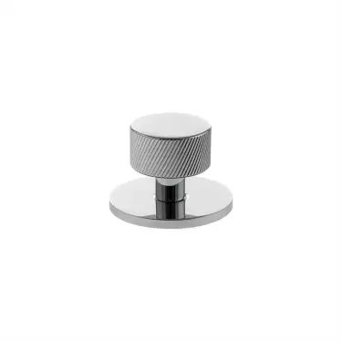 Click Here To Enlarge This Photo Of MHCSB1532PC - Millhouse Brass Paddington Spiral Round Cabinet Knob Handle on Backplate - Polished Chrome