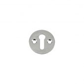 FB10SC - Zoo Hardware Fulton & Bray Standard Key Profile Victorian Escutcheon 32mm dia&period; Satin Chrome