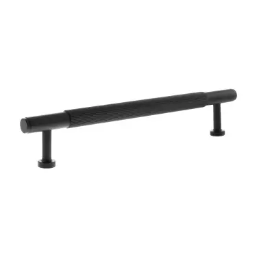 Click Here To Enlarge This Photo Of MHCL17160MB - Millhouse Brass Battersea Linear T-Bar Cabinet Pull Handle 160mm - Matt Black