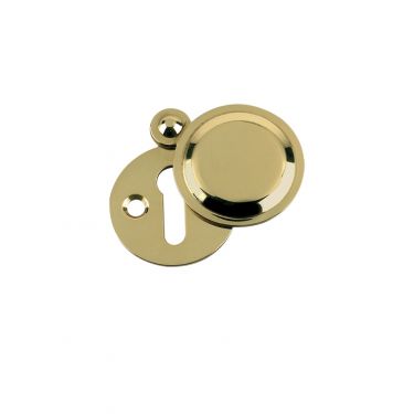 Click Here To Enlarge This Photo Of FB11 - Zoo Hardware Fulton & Bray Standard Key Profile Victorian Escutcheon &lpar;Covered&rpar; 32mm dia&period; Polished Brass