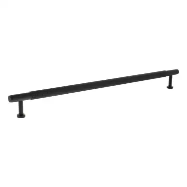 Click Here To Enlarge This Photo Of MHCK17320MB - Millhouse Brass Eiffel Knurled T-Bar Cabinet Pull Handle 320mm - Matt Black