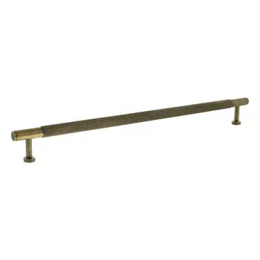 Click Here To Enlarge This Photo Of MHCK17320AB - Millhouse Brass Eiffel Knurled T-Bar Cabinet Pull Handle 320mm - Antique Brass