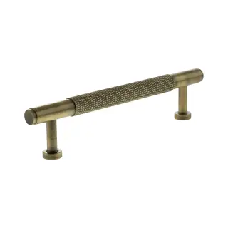 MHCK17128MB - Millhouse Brass Eiffel Knurled T-Bar Cabinet Pull Handle 128mm - Matt Black