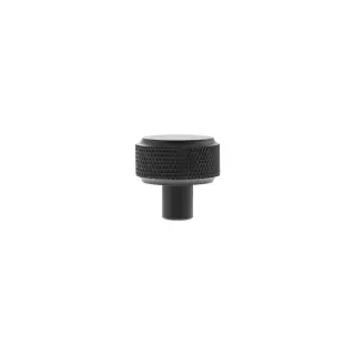 MHCK1532MB - Millhouse Brass Eiffel Knurled Round Cabinet Knob Handle - Matt Black