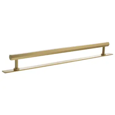 Click Here To Enlarge This Photo Of MHCHB17320SB - Millhouse Brass Pennington Hexagonal T-Bar Cabinet Pull Handle on Backplate 320mm - Satin Brass