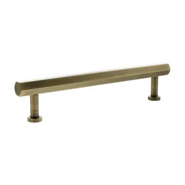 Click Here To Enlarge This Photo Of MHCH17160AB - Millhouse Brass Pennington Hexagonal T-Bar Cabinet Pull Handle 160mm - Antique Brass
