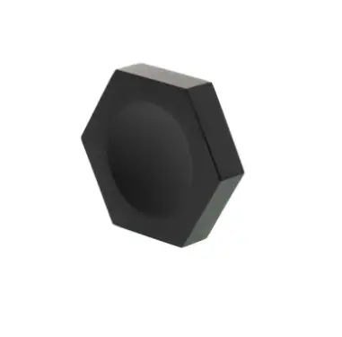 Click Here To Enlarge This Photo Of MHCH1338MB - Millhouse Brass Pennington Hexagonal Finger Pull Cabinet Knob Handle - Matt Black