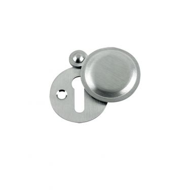 Click Here To Enlarge This Photo Of FB11SC - Zoo Hardware Fulton & Bray Standard Key Profile Victorian Escutcheon &lpar;Covered&rpar; 32mm dia&period; Satin Chrome