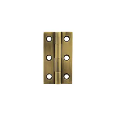 Click Here To Enlarge This Photo Of MHBH50AB - Millhouse Brass Cabinet Butt Hinges 50mm x 28mm x 2mm - Antique Brass