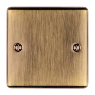EN1BABB - Eurolite Single Blank Plate Antique Brass &lpar;Enhance Range&rpar;