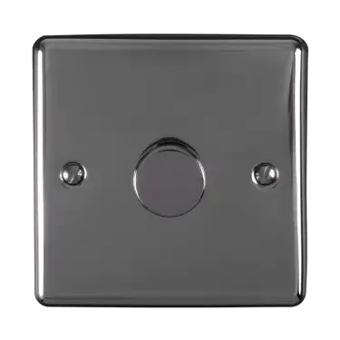 Click Here To Enlarge This Photo Of EN1DLEDBN - Eurolite 1 Gang 400W&sol;LED 2Way Dimmer Switch Black Nickel &lpar;Enhance Range&rpar;
