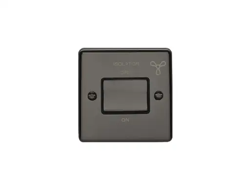 Click Here To Enlarge This Photo Of ENFSWBNB - Eurolite 6Amp Fan Isolator Switch Black Nickel with Black Trim &lpar;Enhance Range&rpar;