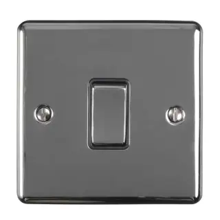 ENINTBNB - Eurolite 1 Gang 10Amp Intermediate Switch Black Nickel with Black Trim &lpar;Enhance Range&rpar;