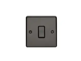 EN20ASWBNB - Eurolite 1 Gang 20Amp DP Switch Black Nickel with Black Trim &lpar;Enhance Range&rpar;