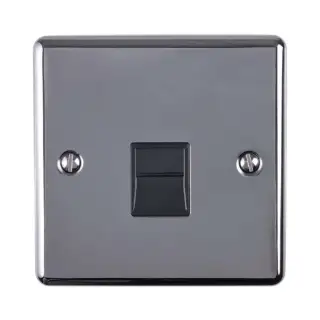 EN1MBNB - Eurolite 1 Gang Master Telephone Socket Black Nickel with Black Trim &lpar;Enhance Range&rpar;