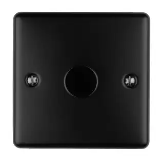 EN1DLEDMBB - Eurolite 1 Gang 400W&sol;LED 2Way Dimmer Switch Matt Black &lpar;Enhance Range&rpar;