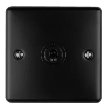 Click Here To Enlarge This Photo Of ENT1SWMBB - Eurolite 1 Gang Toggle Switch Matt Black &lpar;Enhance Range&rpar;