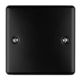 EN1BMBB - Eurolite Single Blank Plate Matt Black &lpar;Enhance Range&rpar;
