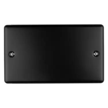 Click Here To Enlarge This Photo Of EN2BMBB - Eurolite Double Blank Plate Matt Black &lpar;Enhance Range&rpar;