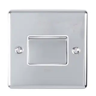 ENFSWPCW - Eurolite 6Amp Fan Isolator Switch Polished Chrome with White Trim &lpar;Enhance Range&rpar;