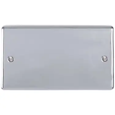 Click Here To Enlarge This Photo Of EN2BPC - Eurolite Double Blank Plate Polished Chrome &lpar;Enhance Range&rpar;