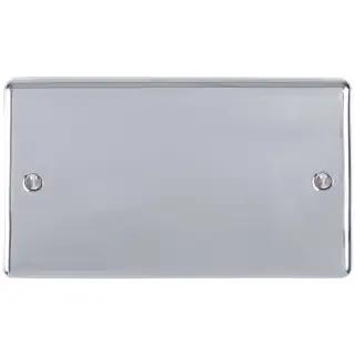 EN2BPC - Eurolite Double Blank Plate Polished Chrome &lpar;Enhance Range&rpar;