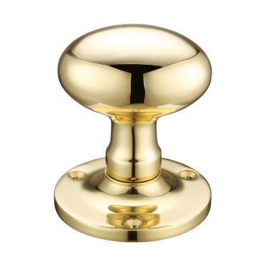 Click Here To Enlarge This Photo Of FB200 - Zoo Hardware Fulton & Bray Oval Mortice Knob Furniture &lpar;Unsprung&rpar; 62&period;5mm Rose dia&period; Polished Brass